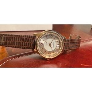 Women's Gold Tone 38mm  Ellen Tracy Watch, Crystal Accents